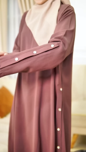 Lavinia Dress Gamis Casual Polos Bahan Sabrina Anti UV Size S-M L-XL 3L-XXL Baju Daily Muslim Wanita