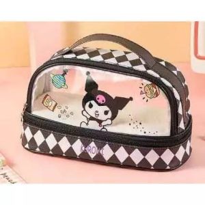 kotak pena lucu tempat pensil dan pulpen kawaii dual slot wadah pensil