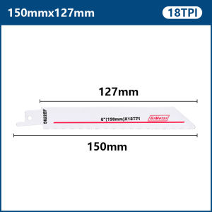 CMCP 1pc 6 Inch Reciprocating Saw Blade S922EF 18TPI Bi-Metal Jig Saber Saw Blades Metal Cutting Tools For Wood