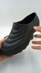 Gajah King (Made in Malaysia) Black PVC Rubber Labour Shoes Kasut Getah Kasut Kerja Getah Size 36-44 From OnGoin