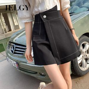IELGY womens fashion irregular top line high waist slim skirt