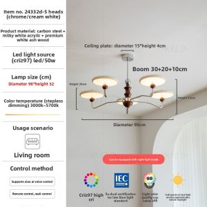 FANCY LAMP CLUB | Elegant French Style Modern Mid-Century Ceiling Light Eye-Protection Full Spectrum