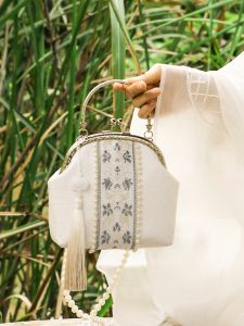 กระเป๋าใส่ชุดฮั่นฝูแบบใหม่ฤดูร้อนกระเป๋าแฮนด์เมดออกแบบเองกระเป๋าใบเล็กประณีตกระเป๋ากี่เพ้าแบบถือสะพายข้างสไตล์จีน