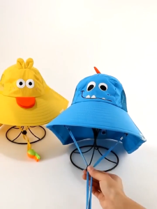 [Free Shipping]Childrens sunscreen summer UV protection sun hat boys and girls fisherman hat sunscreen big brim