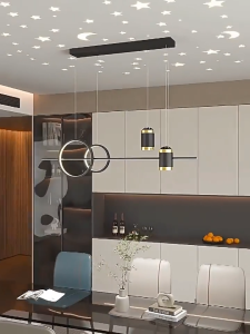 Lampu Gantung Modern Minimalis Tiga Warna Penyesuaian Led Lampu Gantung Aesthetic Restoran Ruang Tamu Kamar Tidur Koridor Bar Cafe Hiasan Lampu Gantung
