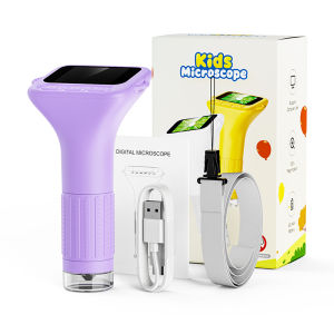 1000X 1080P 2inch screen Digital Handheld Kids Microscope Mini Portable Pocket Miniscope Science Toys Gifts for  Boys Girls
