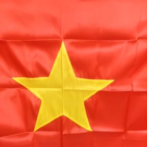 Lá cờ Tổ quốc/cờ đỏ sao vàng vải phi lụa đẹp đắp 2 mặt size 08mx12m
