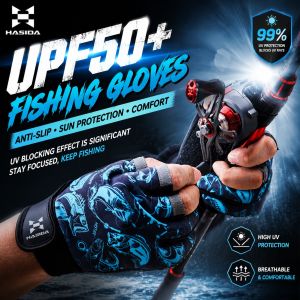 HASIDA Fishing Glove Soft Customized Type Outdoor Combat High Elasticity Breathable 3D Ergonomic Design Anti-UV 4-Season