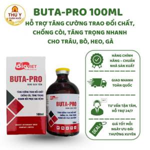 BUTA-PRO 100ML Hỗ trợ tăng cường trao đổi chất chống còi tăng trưởng nhanh cho trâu bò heo gà