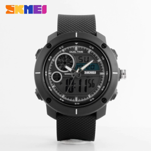 Jam Tangan Pria SKMEI Digital Analog 1361 BLACK Water Resistant 50m