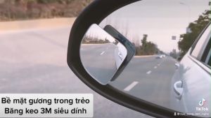 Set 2 gương lồi 3R chính hãng vuông chữ nhật dài đa cực 360 độ tăng tầm nhìn lái xe