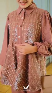 Promo Setelan Wanita AGni Crinkle Brukat Manik Jumbo Terbaru 2025