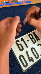 Decal Dán Biển Số Xe Máy Honda | Miếng Dán Trang Trí Cắt Khuôn Sẵn Dễ Dán Chống Nước Siêu Bền