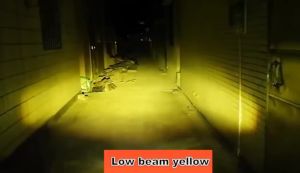 1 pair motorcycle driving light mini LED spotlight waterproof headlight dual hi/lo beam universal