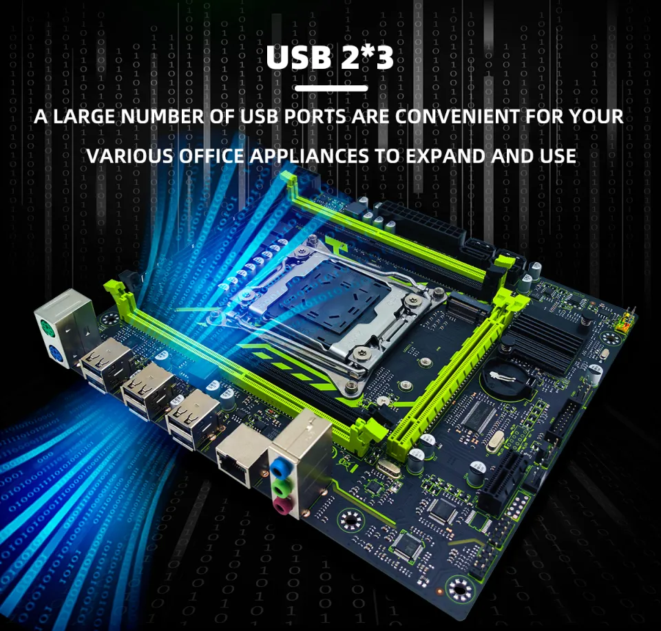 ZSUS X99-8D4 Motherboard Set Kit With LGA2011-3 Xeon E5 2650 V4