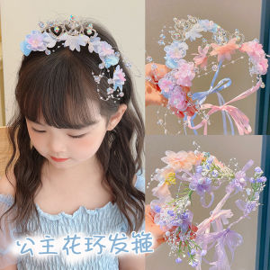 Vòng Đeo Đầu Hoa Cho Bé Gái Phụ Kiện Tóc Trung Thu Trang Phục Hanfu Trang Trí Tiệc Sinh Nhật Phụ Kiện Tóc Cho Bé Gái