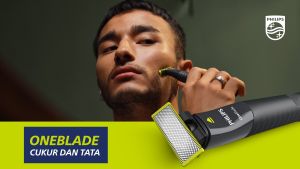 Philips | OneBlade | Alat Cukur Electric Hybrid Pria | Cukur dan Tata Tanpa Luka Baret | Handle Pisau Cukur | QP1424/10 Shaver Fleksibel Untuk Perjalanan - Lazada
