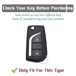 2Button TPU Folding Cover Car Key Case Cap for Toyota Yaris Rav 4 2016 2017 2018 for PEUGEOT 108 for Citroen C1 2019 Accessories