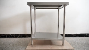 Kuga 2026 Premium 304 Stainless Steel Kitchen Workstation Commercial Grade Food Prep Table and Storage Shelf