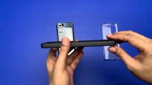 3IN1 CASE MACARON ZTE V60 DISIGN 4G BONUS TEMPERED GLASS BLUE+LENSA CAMERA
