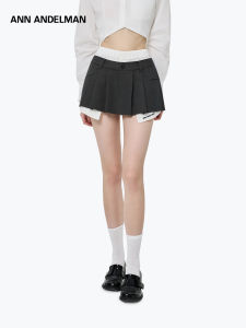 ANN ANDELMAN | Pleated Irregular Stitched Skinny Half Skirt