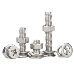 Yi Se Dian Zi | 304 Stainless Steel Screw and Nut Set Cross Recessed Flat Head Screws
