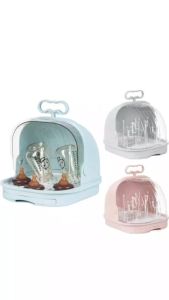 Khay úp ly HOKORI nhựa VIỆT NHẬT cao cấp - Nắp trong cọc cắm bình sữa cho bé lưới tách nước - 1356