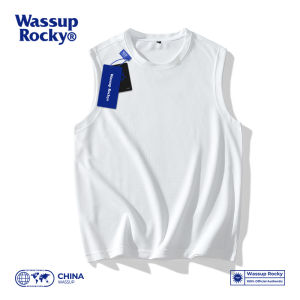 เสื้อกล้ามบาสเก็ตบอลสไตล์อเมริกัน WASSUP ROCKY สำหรับผู้ชาย ทรงหลวม สไตล์ฤดูร้อน ทรงหลวม ทรงพื้นฐาน เสื้อกล้ามแบบสวมหัว