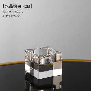 Luxury Classic Crystal Square Glass Tealight Candle Candlestick Holder Ornaments Party Gift Home Decoration Wedding Celebration