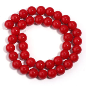 4 6 8 10 12mm Red Coral Stone Beads Round Loose Spacer Beads for Jewelry Making DIY Charms Bracelet Necklace Accessories