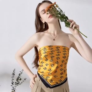 70cm New Style Retro Silk Scarf Fashionable All-Match Streamer Casual Style Decorative Scarf Simulat