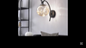 Nordic Interior Wall Light  Bedroom LED Lamp Gold Black Glass Lampshade Indoor Light Fixtures