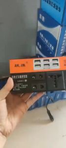 YUEQI อินเวอร์เตอร์ อินวอ 12V 220V 3000W จัมสตาร์ท & พาวเวอร์แบงค์ 4USB มัลติฟังก์ชั่นการแปลงสูง 98000 mAh