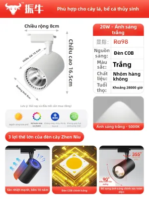 ZHENNIU | Đèn Trồng Cây Phân Quang Toàn Dải Tương Tự Ánh Sáng Mặt Trời
