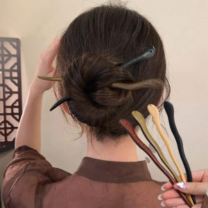 【Muswannas】1PC Retro Palace Solid Wooden Hairpin Hairstick Classic Handmade Coiled Ethnic Hair Pin Chopsticks Women Hairpins Jewelry
