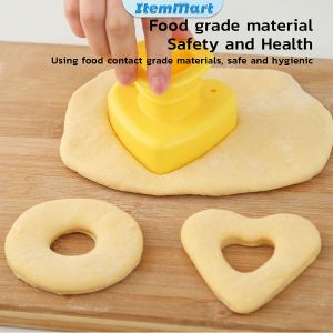 ItemMart DIY Donut Cutters Set Cookie Cutter Round for Baking Donut Mould Maker