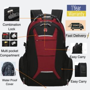 (SG SHOP) WX-50 7V WEIXILONG NYLON WATERPROOF 17” LAPTOP BUSINESS BACKPACK BAG EVERYDAY TRAVEL BAG