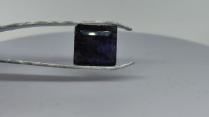 Natural 21.35 Ct Thailand Blue Sapphire Emerald Cut Loose Gemstone