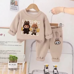 Onet Set Sweater Baju Anak Pakaian Anak Laki-Laki Dan Perempuan Usia 1-5 Tahun Dengan Motif Labubu v2
