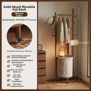 DONGMU | Corner Wardrobe Shelf Stand Dirty Clothes Organizer Mobile