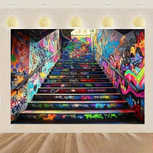 500/1000/1200/2000PCS Jigsaw Puzzle Colorful Graffiti Stairs Modern Urban Street Art For Adults Stress Relief Relaxing Gift