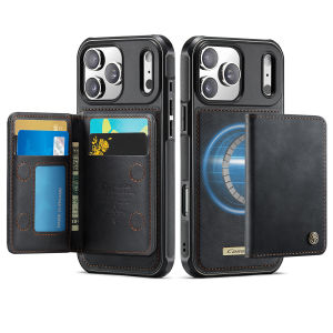 szhaiyu | 2 in 1 Detachable Magnetic Wallet Card Solt Phone Case for IPhone Air 17 16 15 Plus 14 13 12 11 Pro Max Leather Protection Cover
