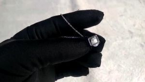 Kalung Tiaria Jewelry Silver Titanium / 9K Gold White Plated Silver Titanium - Emas Putih Titanium Silver Perak Platinum Asli Anti Karat - DEA002