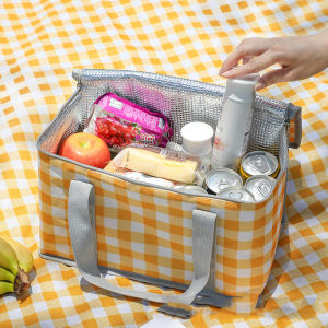 Portable Insulated Cooler Bag Ice Pack Refrigerator Picnic Basket Camping Outdoor Travel Essential Large Handheld Wicker Basket