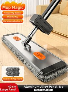 Aige | Hands-Free Quick-Drying Flat Mop Aluminium Chennile