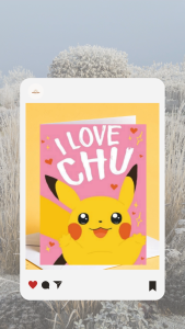Cute Pokemon Pikachu Love You Greeting Card |Personalized Card Gift | With Envelope + Bubble Mailer
