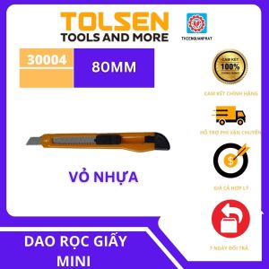 Dao rọc giấy mini cỡ nhỏ 9x80mm vỏ nhựa Tolsen 30004 tiện lợi sắc bén chống gỉ