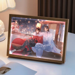 Moldao Zushi Light Painting Mirror Decoration Blue Forgetful Night Lamp Gift Display Piece for Fans of Animation And Cartoons