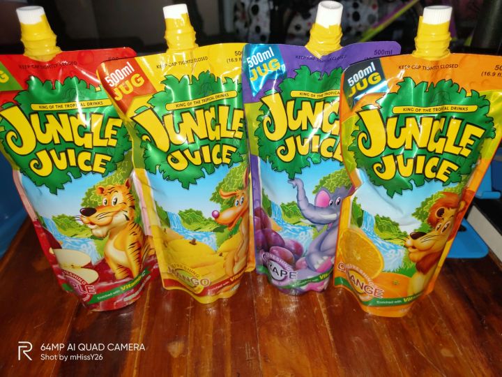 JUNGLE JUICE FRUIT DRINK 500ML 4pcs for 150pesos Lazada PH