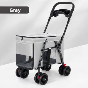 Double Layer Large Capacity Portable Pet Stroller